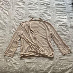 MM Lafluer Light Pink Long Sleeve Blouse